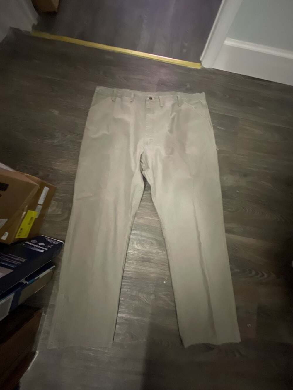 Dickies Men's Beige Cotton Carpenter Work Pants Size 44x32